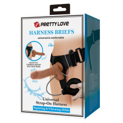 Pretty Love Gode Ceinture Vibrant Éjaculateur Oher 15 x 4cm Marron